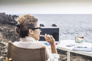 Digitaler Nomade Remote Arebiten